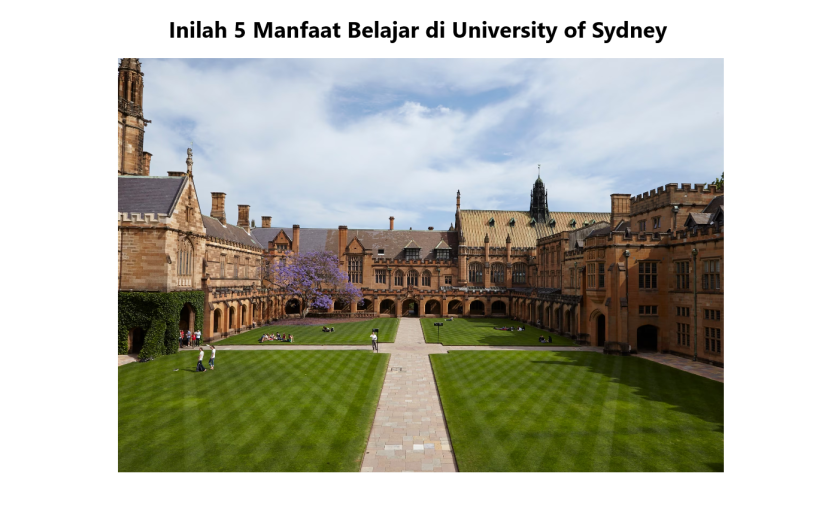 Inilah 5 Manfaat Belajar di University of Sydney